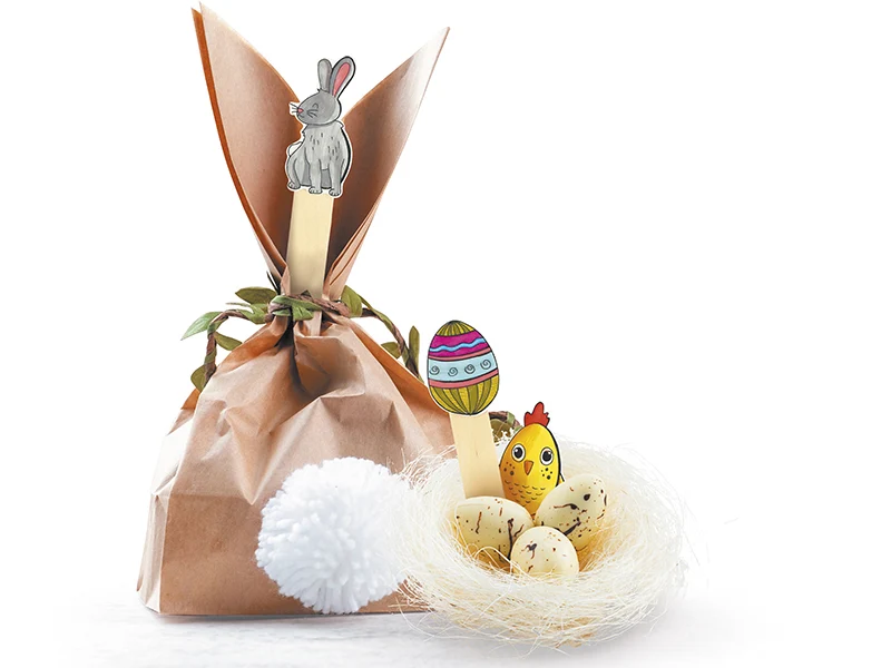 Kit plastique dingue 8 décorations de pâques pour enfants