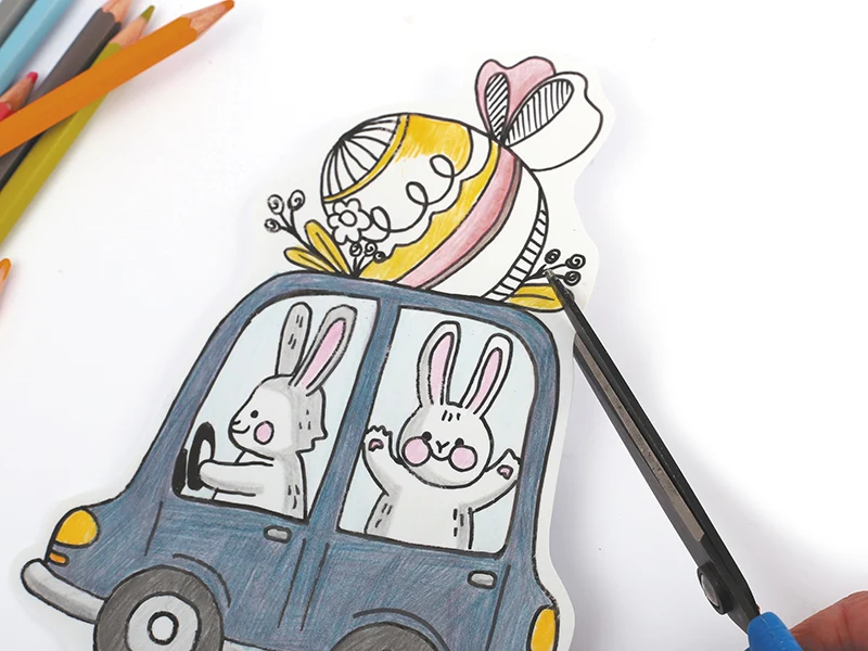 Kit plastique dingue 8 décorations de pâques pour enfants