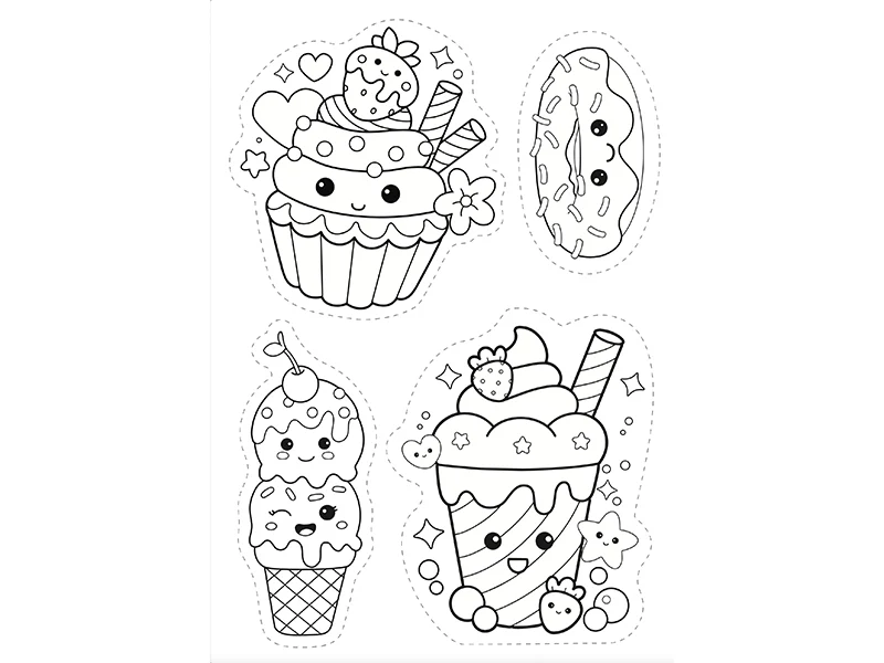 Kit plastique fou aimants kawaii à colorier pour enfants