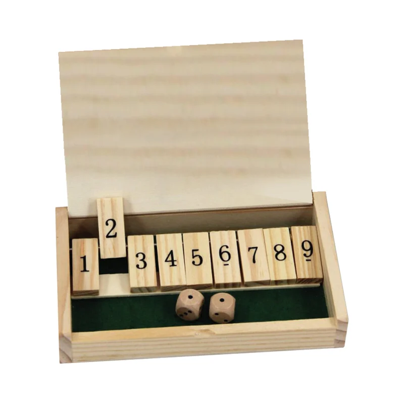 Wooden Shut-the-Box Game HOM
