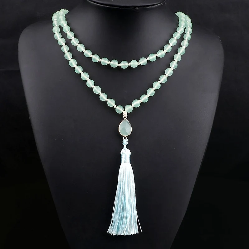 Collier mantra 108 pierres naturelles