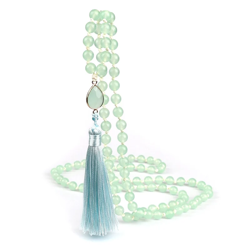 Collier mantra 108 pierres naturelles