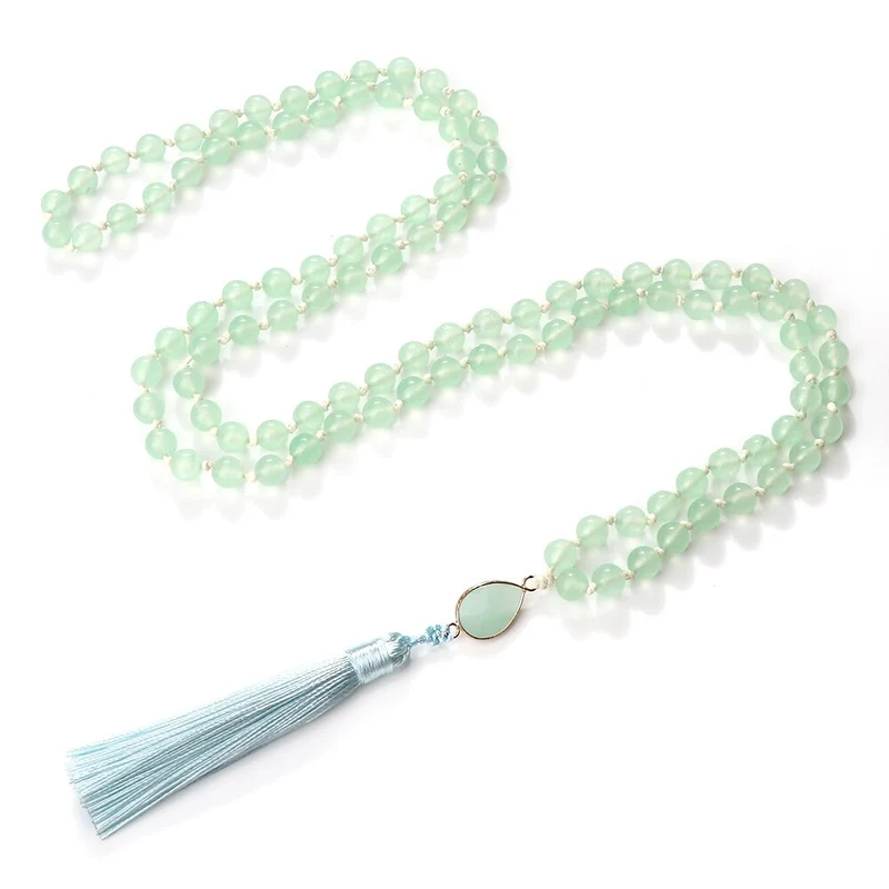 Collier mantra 108 pierres naturelles
