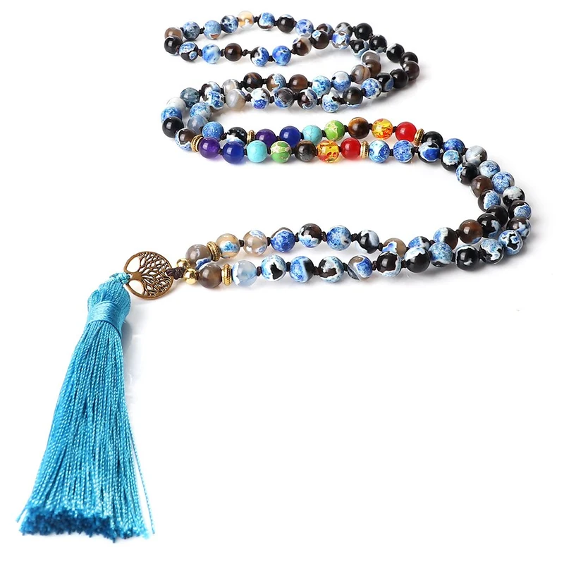Collier mantra tibétain