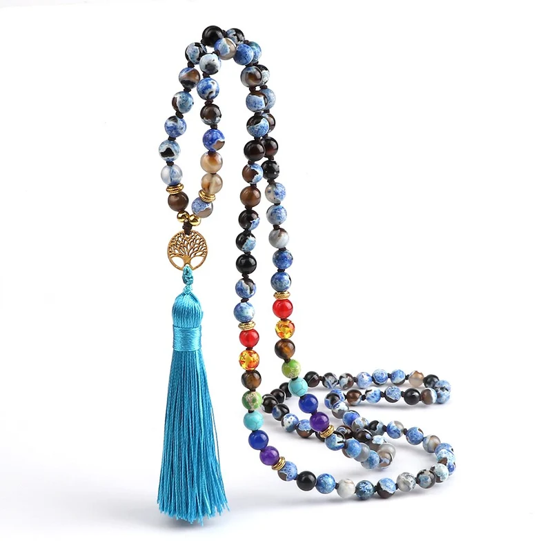 Collier mantra tibétain