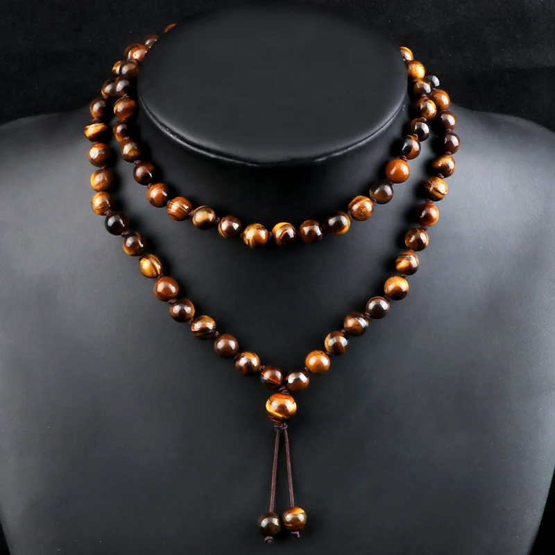 Collier de méditation en œil de tigre