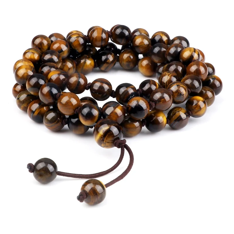 Collier de méditation en œil de tigre
