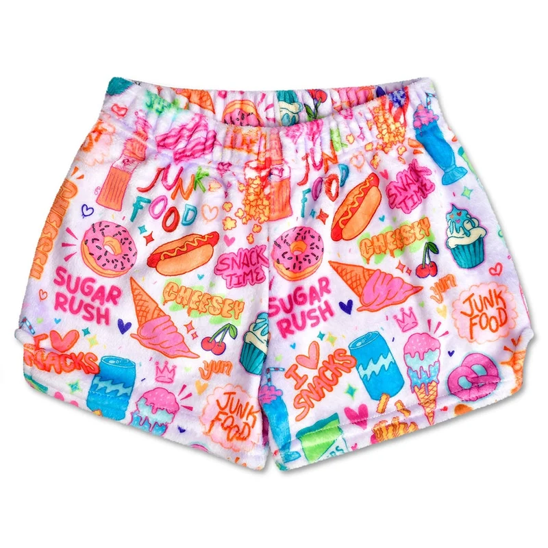 Corey Paige Junk Food Plush PJ Shorts for Youth Sizes