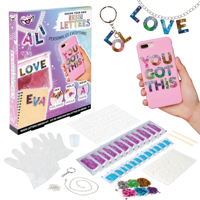 Resin Letter Charm Set