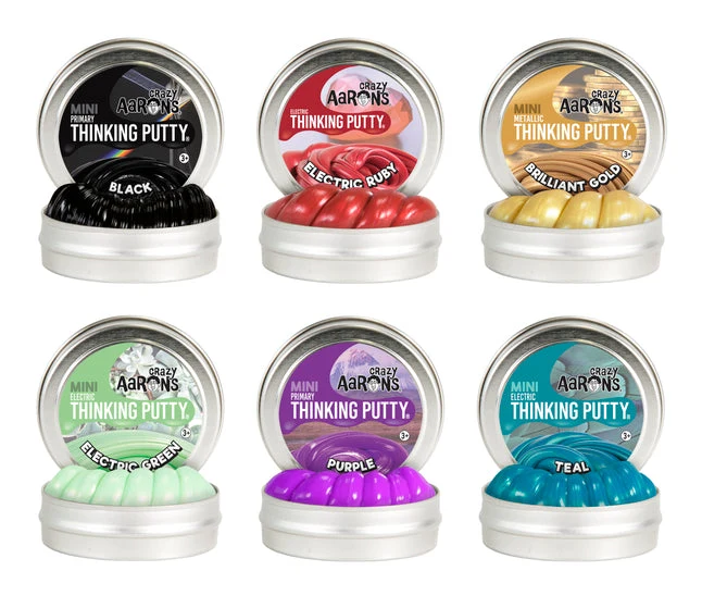 Crazy Aarons Effects Mini Tin Putty Assortment - Thinking Putty 2in