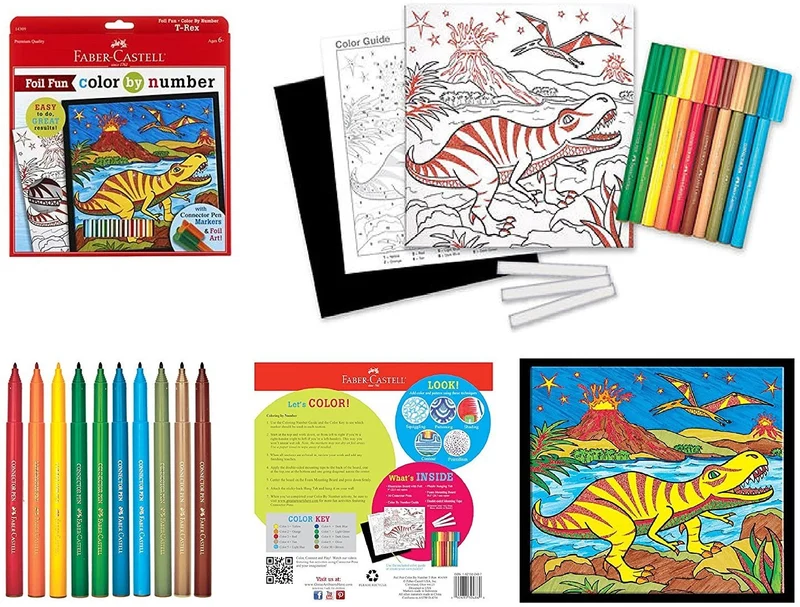 Color by Number Dino