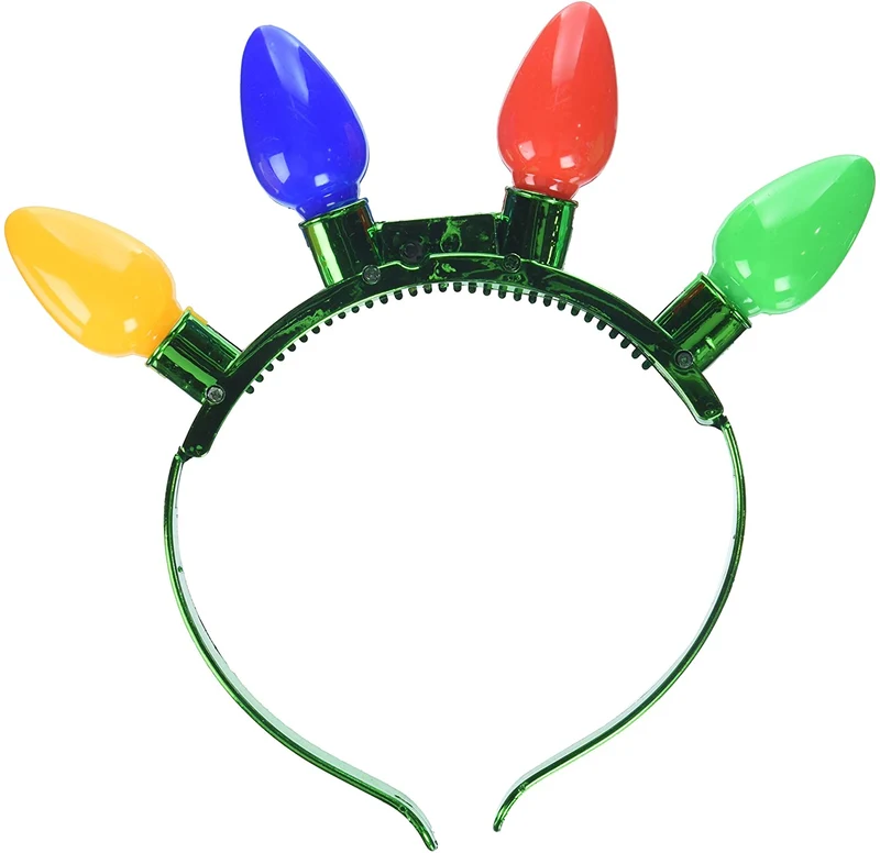 Jumbo Lites Headband Christmas Bulb