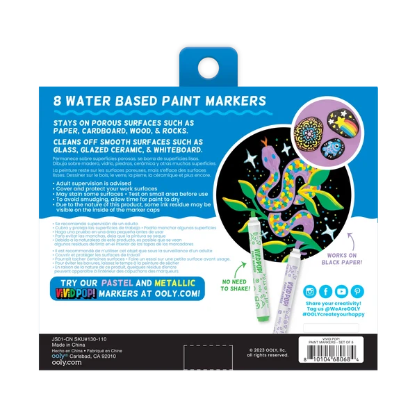 Vivid Pop Paint Markers Classic Set of 8