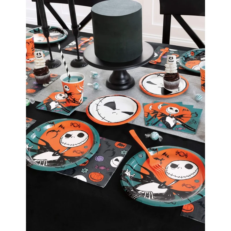 Nightmare Before Christmas Large Round Lunch Paper Plates, 9 Inches, 8 Count