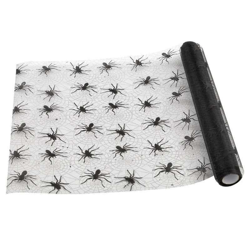 Halloween Bash Mesh Spider Table Runner, 1 Count