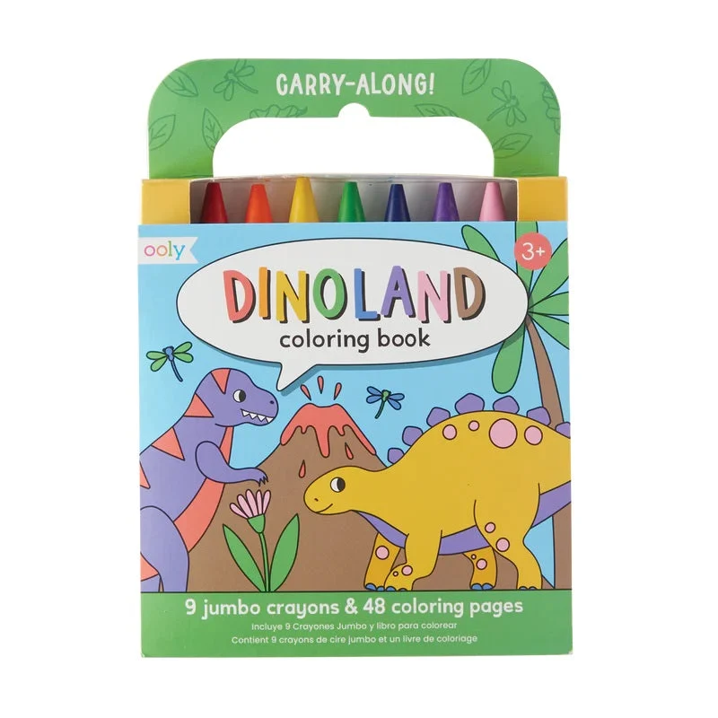 Carry Along Coloring Book Set Dinoland