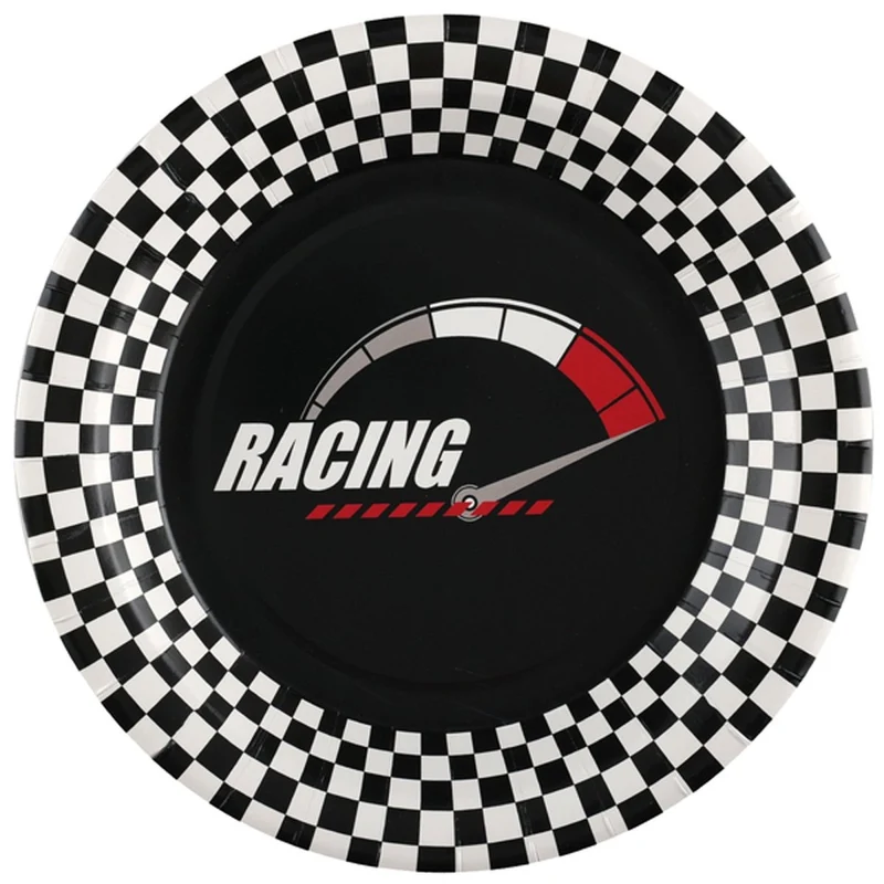 Formula 1 Large Round Lunch Paper Plates, 9 Inches, 10 Count