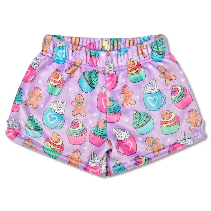 Gingerbread Cafe Plush Shorts - Large