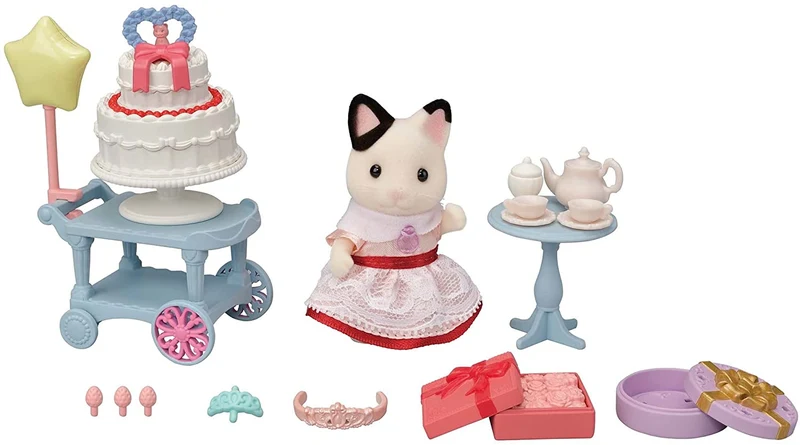 Calico Critters Party Time Playset Tuxedo Cat Girl