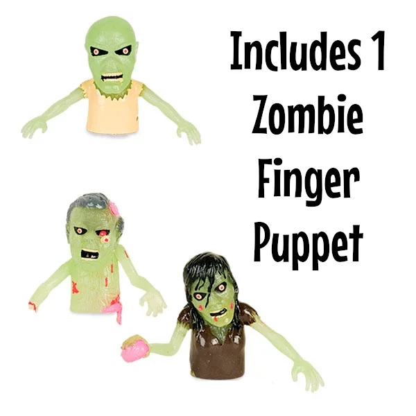 Finger Zombie Puppet - 1 zombie - (buy 1 for each finger!)