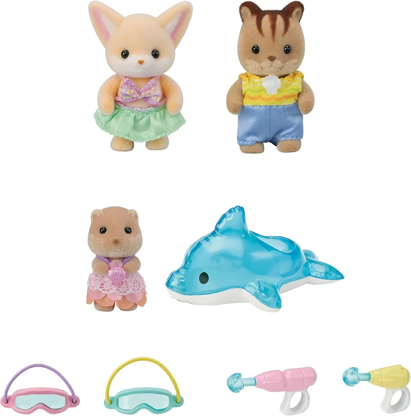 Calico Critters Pool Fun Trio Nursery