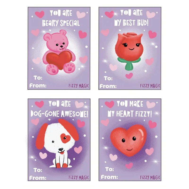 Fizzy Magic Valentine - includes 1 random style