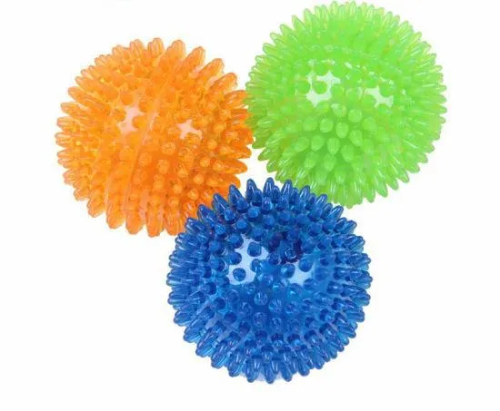 Spiky Sensory Squeaky Light-Up Ball (Green) / Balle sensorielle à picots, lumineuse et couinante (verte)