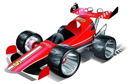 Geomag Wheels Red Team Speed / Voiture de course de Formule 1 de l'équipe Rouge Speed