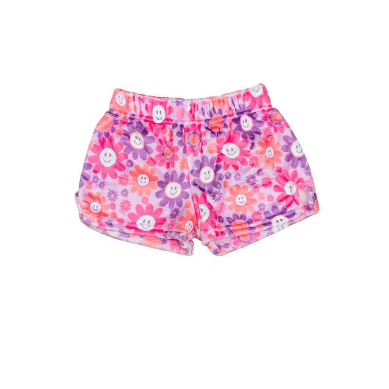 Groovy Smiles Plush Shorts - Medium