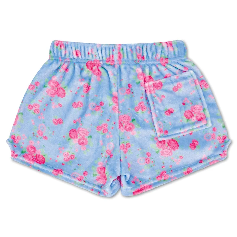 Ditsy Floral Plush Shorts - X SMALL