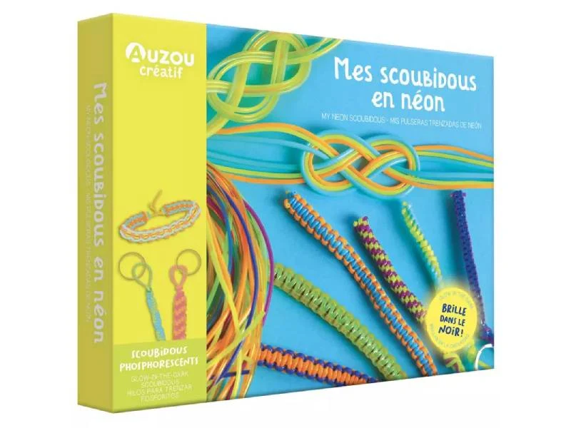 Mes scoubidous en néon - Mon coffret d'artiste - Auzou