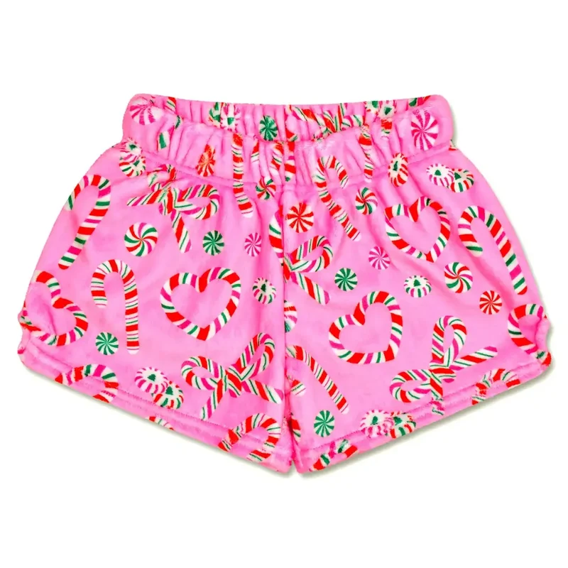 Merry Mint Plush Shorts - Medium