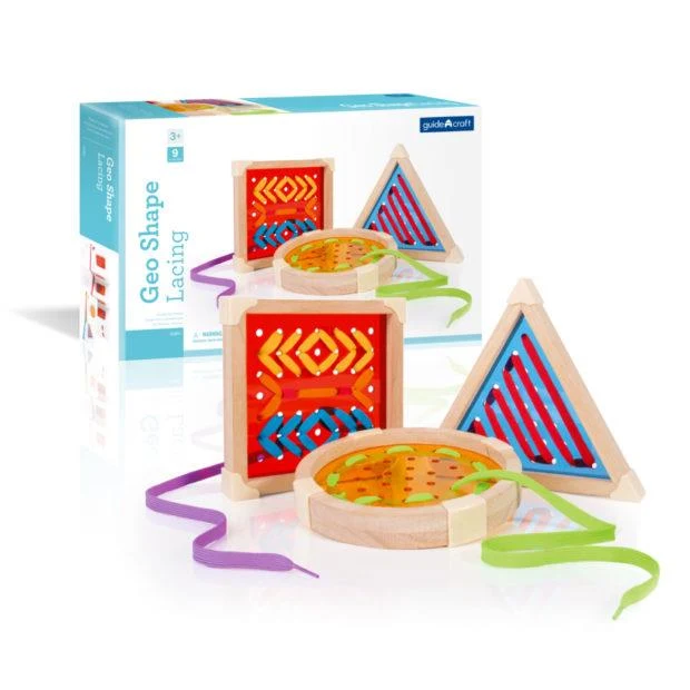 Guidecraft Geo Shape Lacing / Laçage en forme géométrique