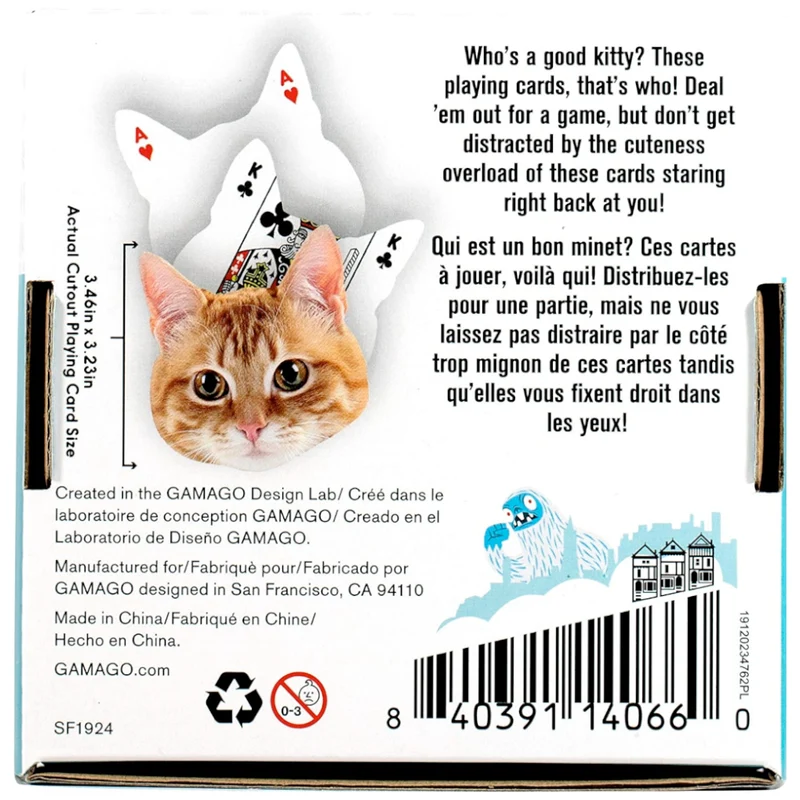 Kitten Shaped Playing Cards