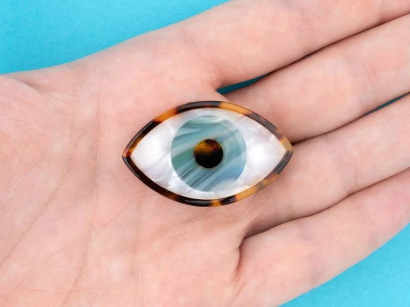 Barrette cheveux - Oeil bleu