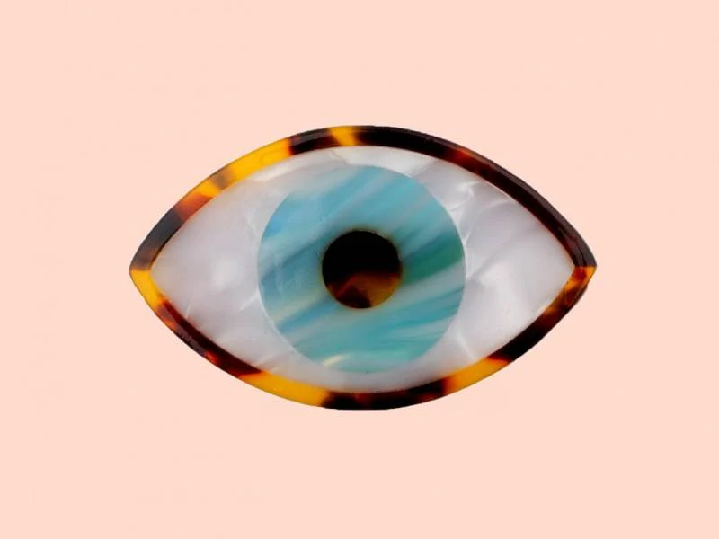 Barrette cheveux - Oeil bleu