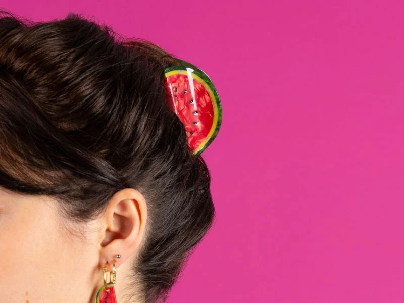 Pince à cheveux - Pastèque