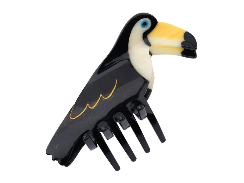 Grande pince à cheveux - Toucan