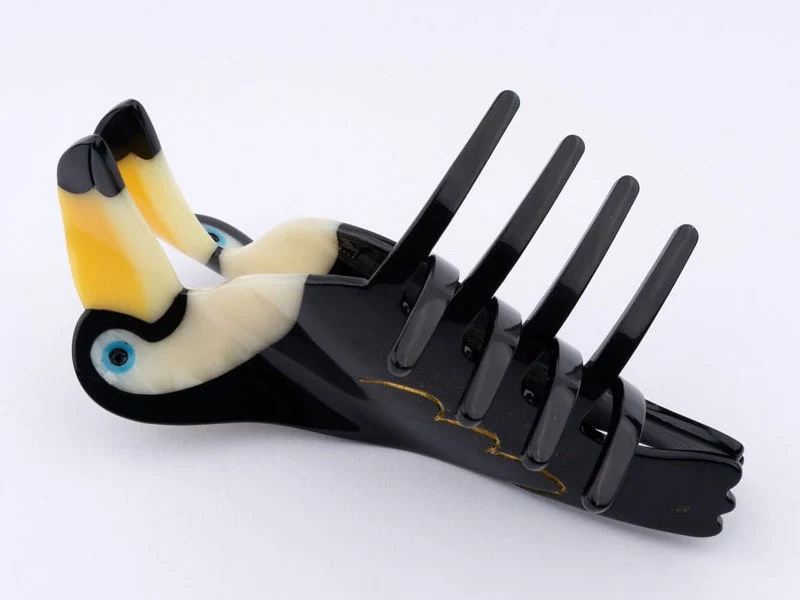 Grande pince à cheveux - Toucan