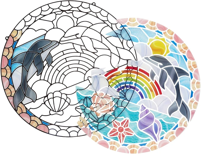 Stained Glass Dolphin