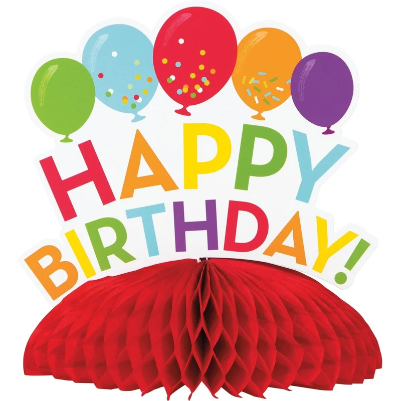 Gummy Bear Bash 'Happy Birthday' Paper Centerpiece, 1 Count