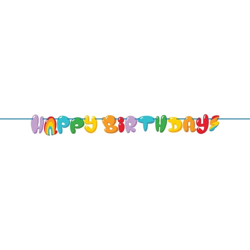 Gummy Bear Bash 'Happy Birthday' Paper Banner, 1 Count