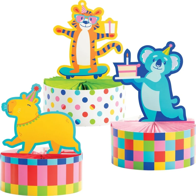 Animal Jamboree Table Centerpieces, 3 Count