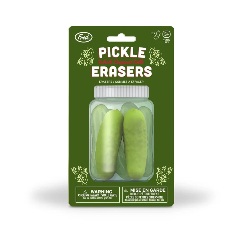 Pickle Erasers - set of 2-
