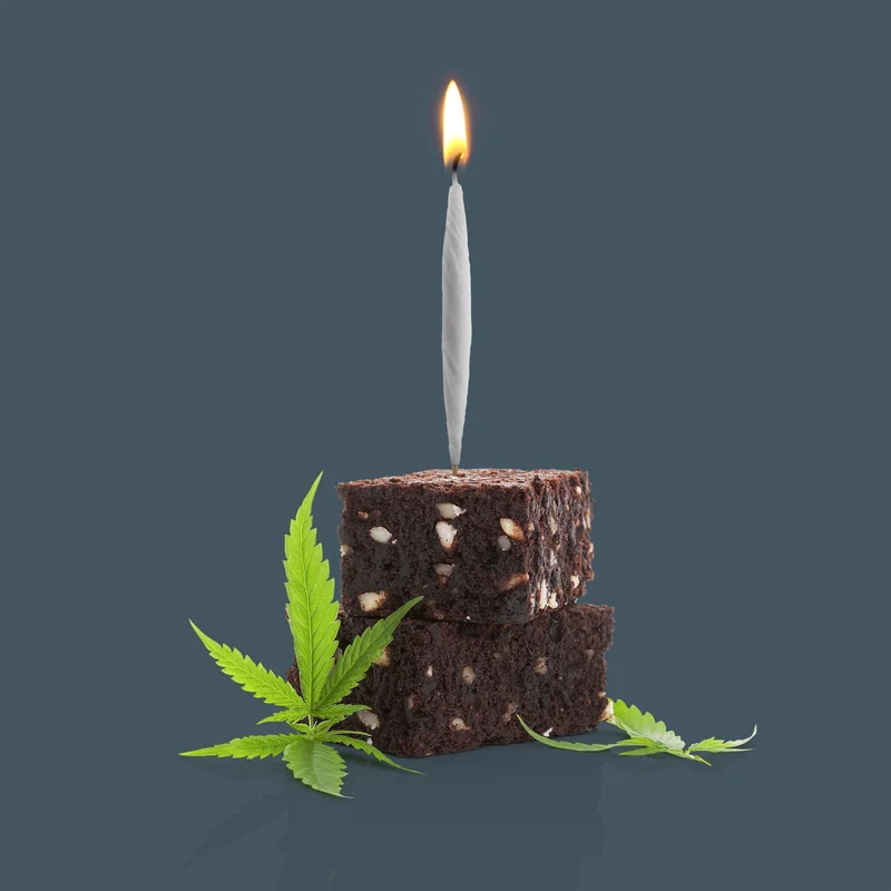 Lit - 8 party candles-
