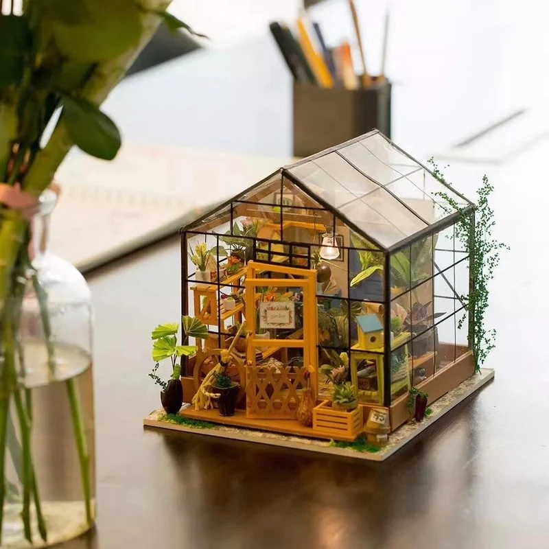 Cathy's Flower House DIY Miniature Dollhouse Kit