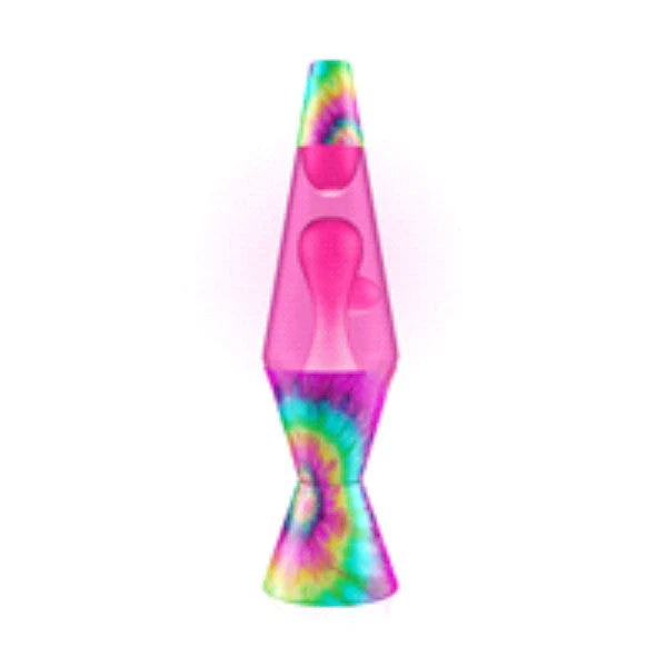 Lava Lamp Tie Dye Pink 14.5 inches