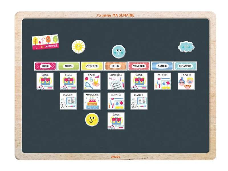 Tableau J'organise ma semaine - Auzou