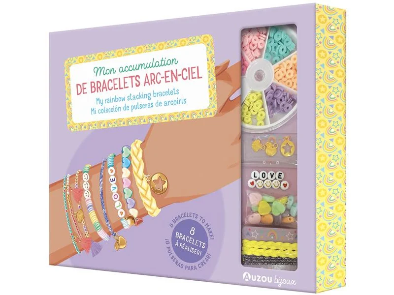 Mon accumulation de bracelets arc-en-ciel - Auzou