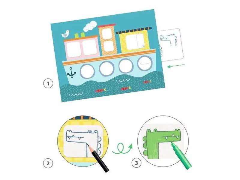 Coffret créatif dessin pour les petits - Décalquer est un art - Djeco
